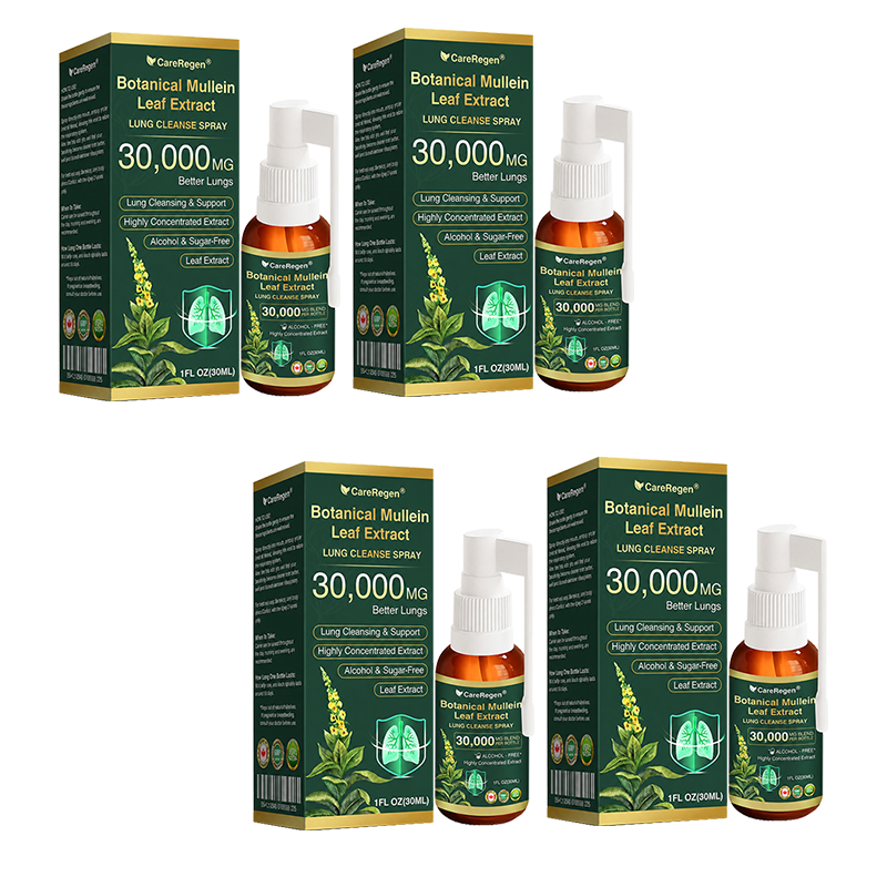 🫁⚡✅Official Store:CareRegen® Botanical Mullein Leaf Extract Lung Cleanse Spray（🫁Directly acts on COPD, asthma, chronic bronchitis (CB), respiratory infections, lung cancer, sinusitis, and other conditions🫁）🌞