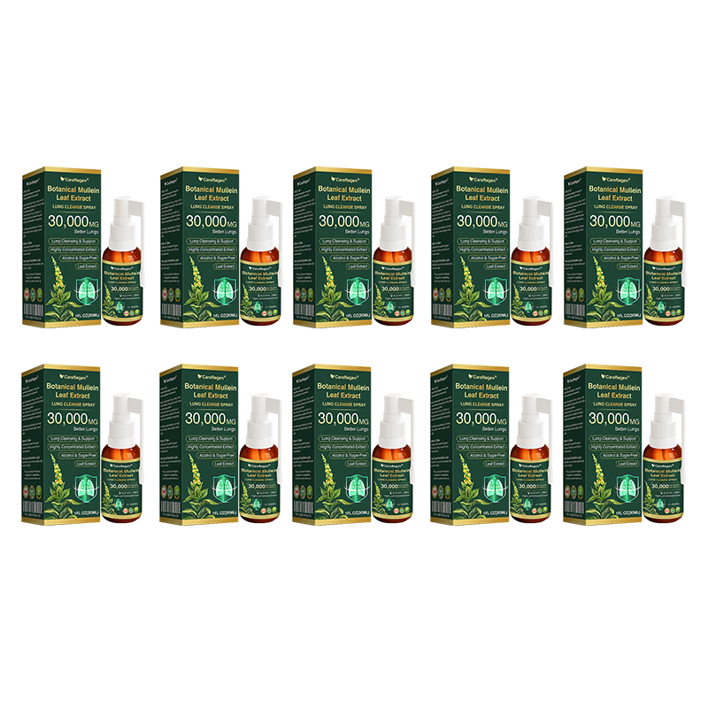 🫁⚡✅Official Store:CareRegen® Botanical Mullein Leaf Extract Lung Cleanse Spray（🫁Directly acts on COPD, asthma, chronic bronchitis (CB), respiratory infections, lung cancer, sinusitis, and other conditions🫁）🌞