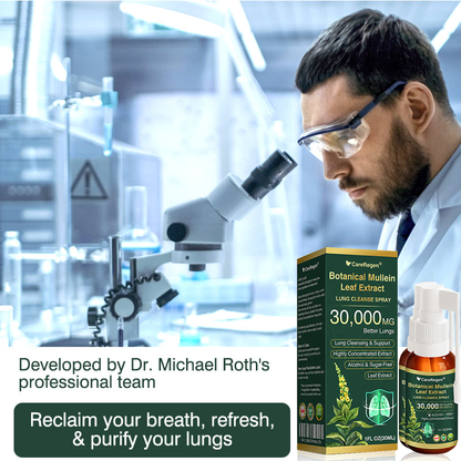 🫁⚡✅Official Store:CareRegen® Botanical Mullein Leaf Extract Lung Cleanse Spray（🫁Directly acts on COPD, asthma, chronic bronchitis (CB), respiratory infections, lung cancer, sinusitis, and other conditions🫁）🌞