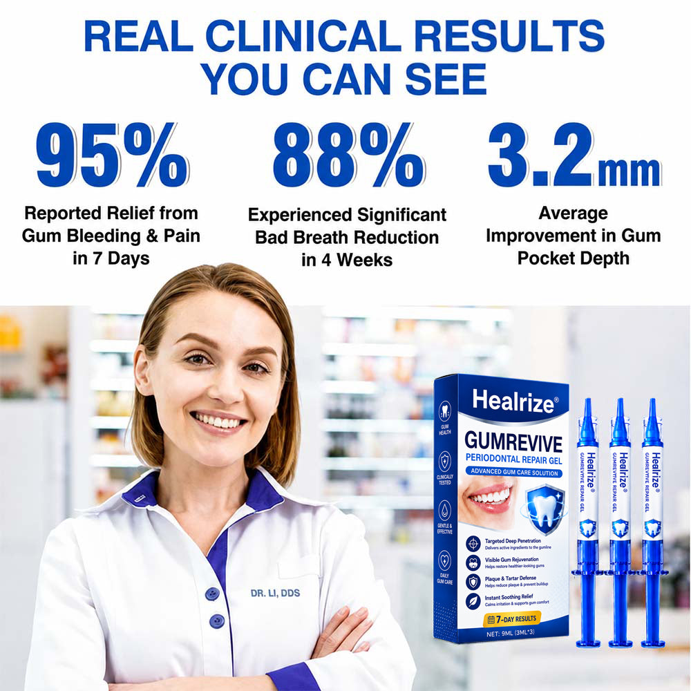 Healrize® GumRevive Periodontal Repair Gel (for bleeding gums, receding gums, and loose teeth)